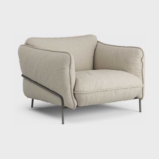 Swedese Continental fauteuil Sealife Dark beige/white-orkangrijs