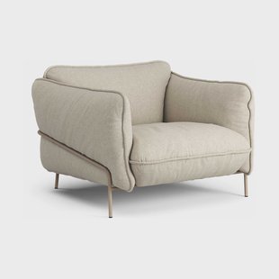 Swedese Continental fauteuil Sealife Dark beige/white-nutmeg