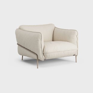 Swedese Continental fauteuil Sealife Light beige/white-nutmeg