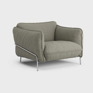 Swedese Continental fauteuil Sealife Green/black-verchroomdstaal