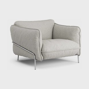 Swedese Continental fauteuil Wave Sky-verchroomdstaal