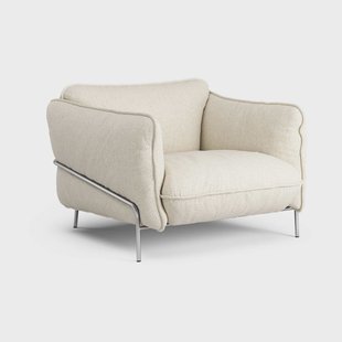 Swedese Continental fauteuil Wave Champagne-verchroomdstaal