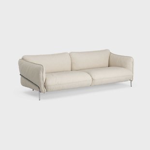 Swedese Continental bank Sealife Light beige/white-verchroomdstaal