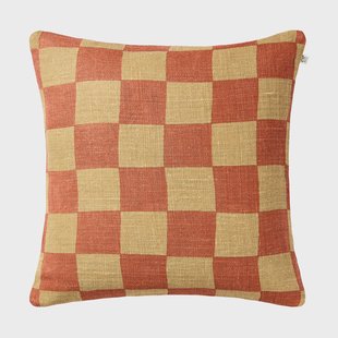 Chhatwal & Jonsson Buffalo Check Khaki-apricot orange, 50x50 cm