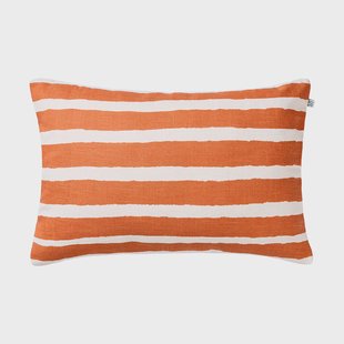 Chhatwal & Jonsson Block Stripe tuinkussen 40x60 cm Apricot orange-off white