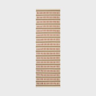 Chhatwal & Jonsson Ladakh wollen vloerkleed Off white-beige-rust, 80x250 cm