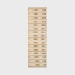 Chhatwal & Jonsson Ladakh wollen vloerkleed Off white-beige-masala yellow, 80x250 cm