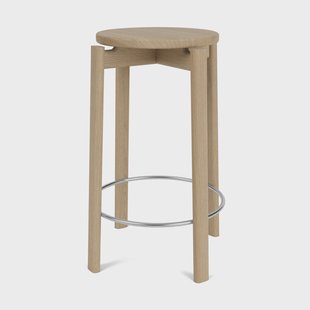 Audo Copenhagen Passage barkruk Eiken-roestvrijstaal,65 cm