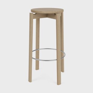 Audo Copenhagen Passage barkruk Eiken-roestvrijstaal,75 cm