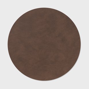 LIND DNA Nupo placemat Dark brown, circle, L