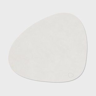 LIND DNA Corduroy placemat curve L Pure white