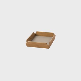 LIND DNA Airy Nupo dienblad Clay crown-teak, mini