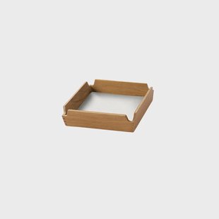 LIND DNA Airy Nupo dienblad Pure white-teak, mini