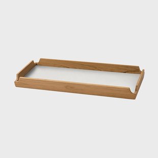 LIND DNA Airy Nupo dienblad Pure white-teak, slim