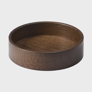 LIND DNA Wood Box opbergdoos voor onderzetters Smoked-oak, circle, S