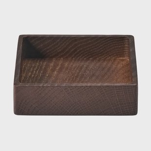 LIND DNA Wood Box opbergdoos voor onderzetters Smoked-oak, square, S