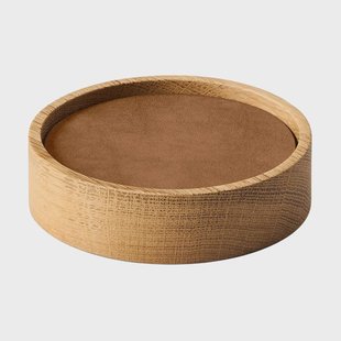 LIND DNA Wood Box onderzetterset Nature-oak, circle, S, Nupo nature, 9 delar