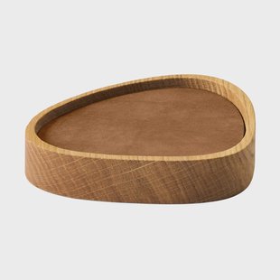 LIND DNA Wood Box onderzetterset Nature-oak, curve, S, Nupo nature, 9 delar