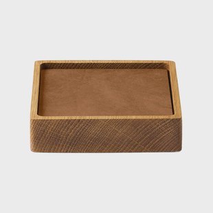 LIND DNA Wood Box onderzetterset Nature-oak, square, S, Nupo nature, 9 delar