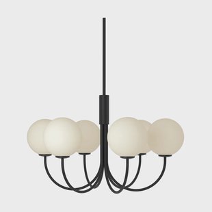 Herstal Ballon kroonluchter Zwart, Ø60 cm