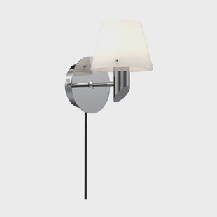 Herstal Gil wandlamp Chroom-opaalglas