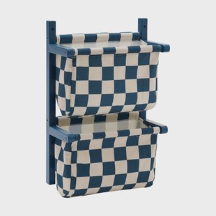 Kid's Concept Opbergplank ruit Blauwgroen, 40x19x60 cm