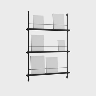 MOEBE Magazine Shelving tijdschriftrek Zwart, 85x115x7 cm, MS.115.1