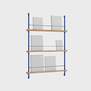 MOEBE Magazine Shelving tijdschriftrek Eiken-diepblauw, 85x115x7 cm, MS.115.1