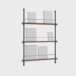 MOEBE Magazine Shelving tijdschriftrek Gerookt eiken-zwart, 85x115x7 cm, MS.115.1