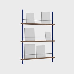 MOEBE Magazine Shelving tijdschriftrek Gerookt eiken-diepblauw, 85x115x7 cm, MS.115.1