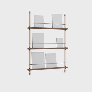 MOEBE Magazine Shelving tijdschriftrek Gerookt eiken-warmgrijs, 85x115x7 cm, MS.115.1