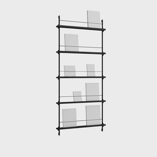 MOEBE Magazine Shelving tijdschriftrek Zwart, 85x180x7 cm, MS.180.1
