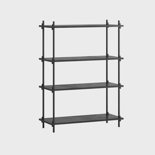 MOEBE Shelving System classic plankenkast Zwart, 86x115x35 cm, S.115.1.A