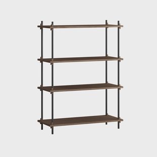 MOEBE Shelving System classic plankenkast Gerookt eiken-zwart, 86x115x35 cm, S.115.1.A