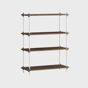 MOEBE Shelving System classic plankenkast Gerookt eiken-wit, 86x115x35 cm, S.115.1.A