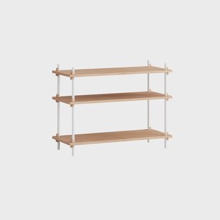 MOEBE Shelving System classic plankenkast Eiken-wit, 86x65x35 cm, S.65.1.A