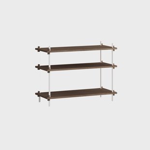 MOEBE Shelving System classic plankenkast Gerookt eiken-wit, 86x65x35 cm, S.65.1.A
