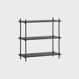 MOEBE Shelving System classic plankenkast Zwart, 86x85x35 cm, S.85.1.A
