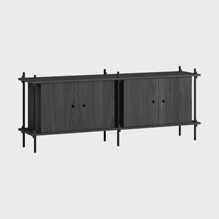 MOEBE Shelving System sideboard Zwart, 163x65x35 cm, S.65.2.D