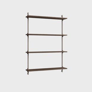 MOEBE Wall Shelving wandplank Gerookt eiken-warmgrijs, 92x115x17,5 cm, WS.115.1