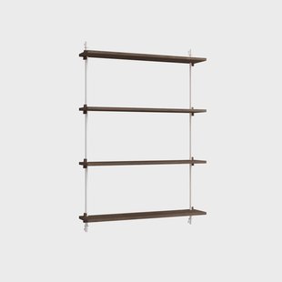 MOEBE Wall Shelving wandplank Gerookt eiken-wit, 92x115x17,5 cm, WS.115.1