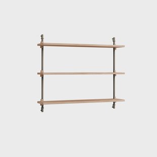 MOEBE Wall Shelving wandplank Eiken-warmgrijs, 92x65x17,5 cm, WS.65.1