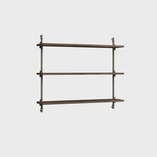 MOEBE Wall Shelving wandplank Gerookt eiken-warmgrijs, 92x65x17,5 cm, WS.65.1