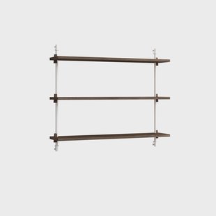 MOEBE Wall Shelving wandplank Gerookt eiken-wit, 92x65x17,5 cm, WS.65.1