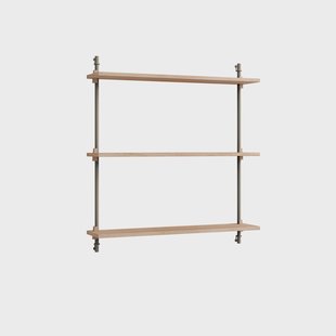 MOEBE Wall Shelving wandplank Eiken-warmgrijs, 92x85x17,5 cm, WS.85.1