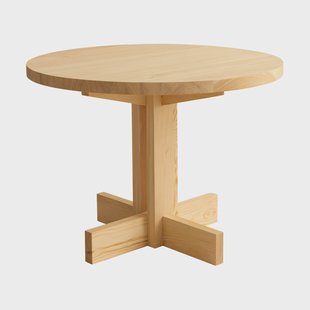 Vaarnii 001 Dining Table eettafel Mat geolied en gewaxt grenen, Ø100x74 cm