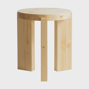 Vaarnii 001 Stool kruk Mat geolied en gewaxt grenen, Ø40x44 cm