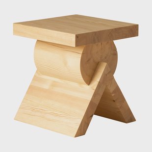 Vaarnii 006 AA Side Table bijzettafel Mat geolied en gewaxt grenen, 40x40x45 cm
