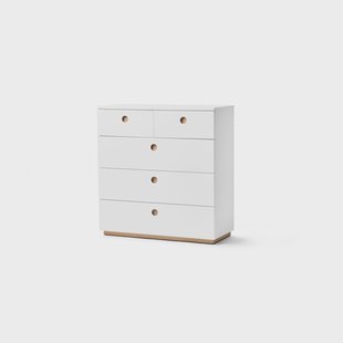 A2 Keep high ladekast Witgeolied eiken, 95x98x40 cm