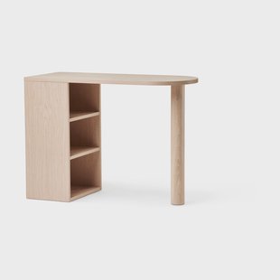 A2 Hub bureau Witgeolied eiken, 100x73x43 cm